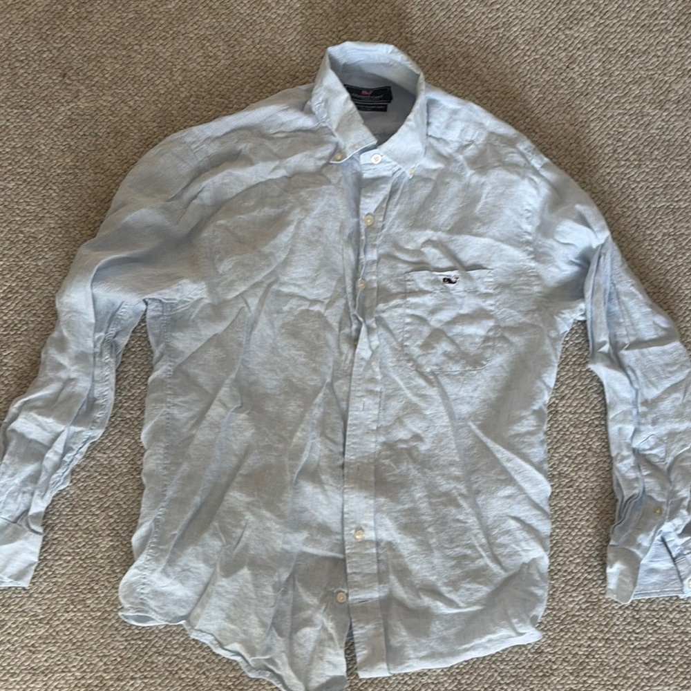 Light Blue Men's Button-Up Shirt by Vineyard Vines